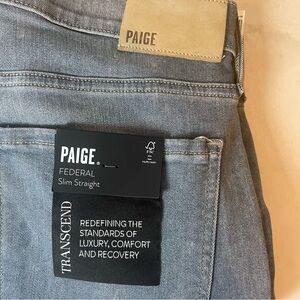 NWT Paige Men’s Federal Slim Straight Blue Jeans - Size 32